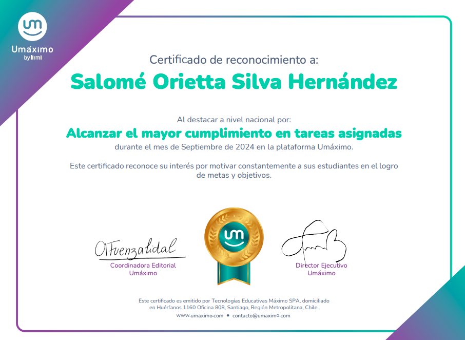 Felicitaciones desde Umaximo para Nuestra Docente Salomé Silva