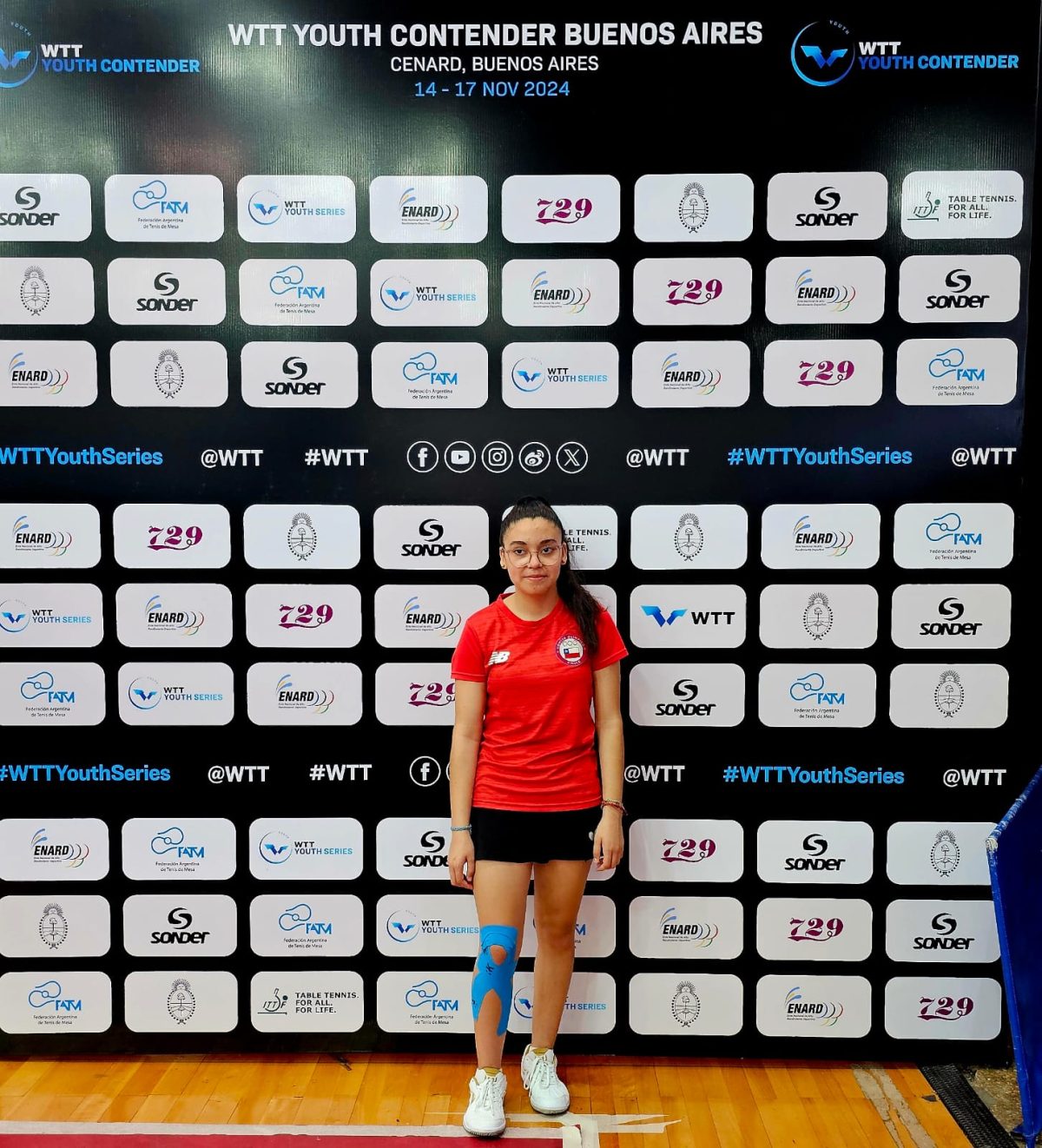 Constanza Orellana en torneo internacional de Tenis de Mesa